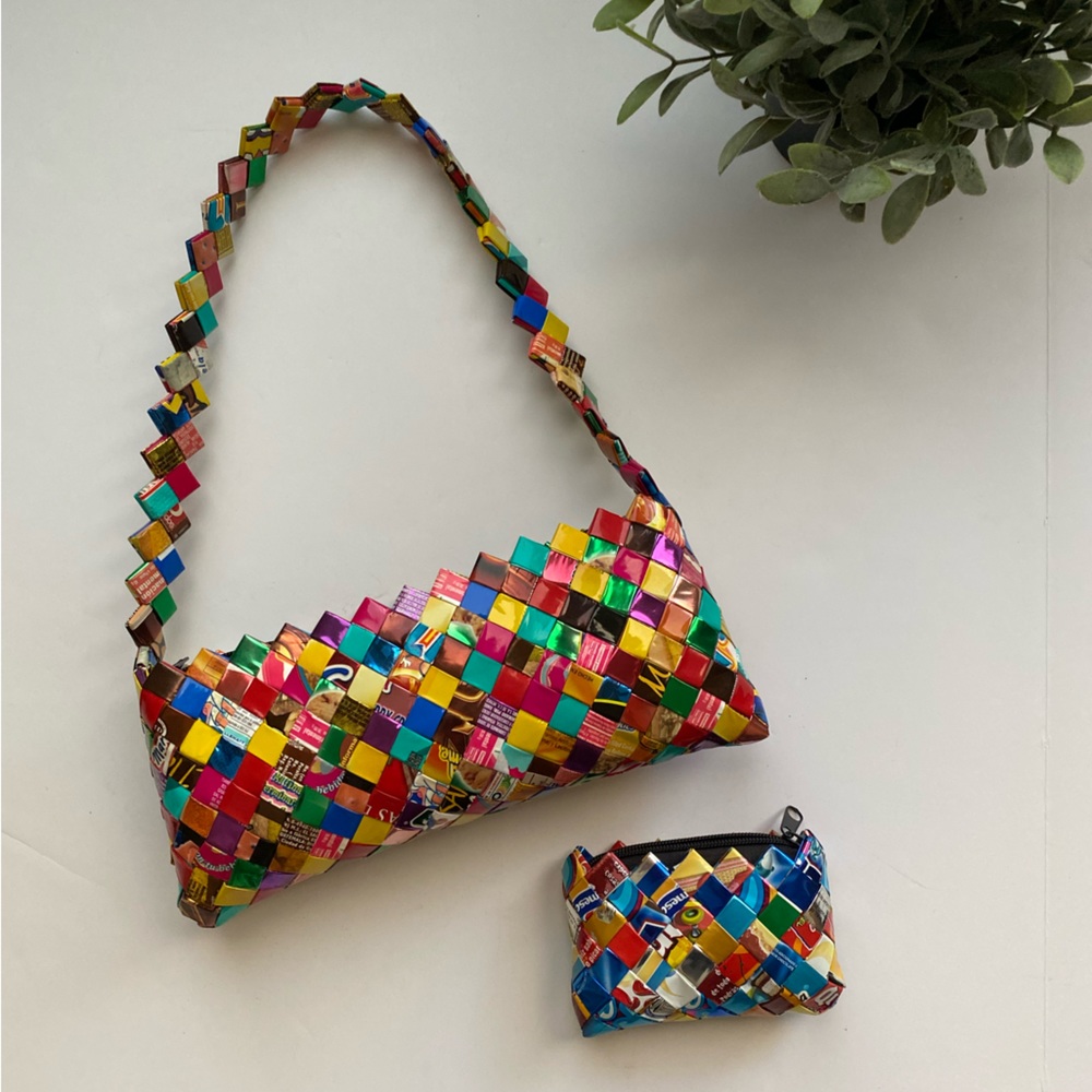 Candy And Gum Wrapper Custom Handbag With Change … - image 6